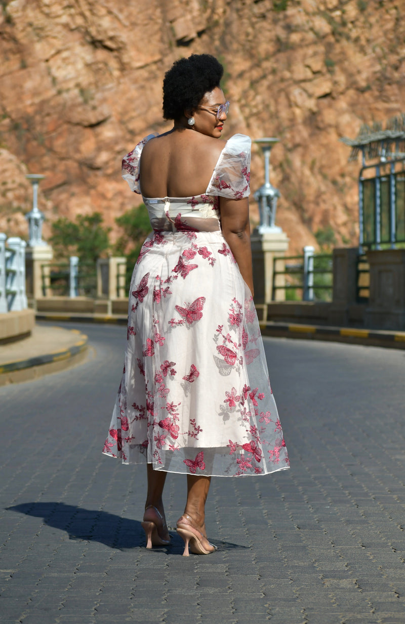 Butterfly Embroidery Dress