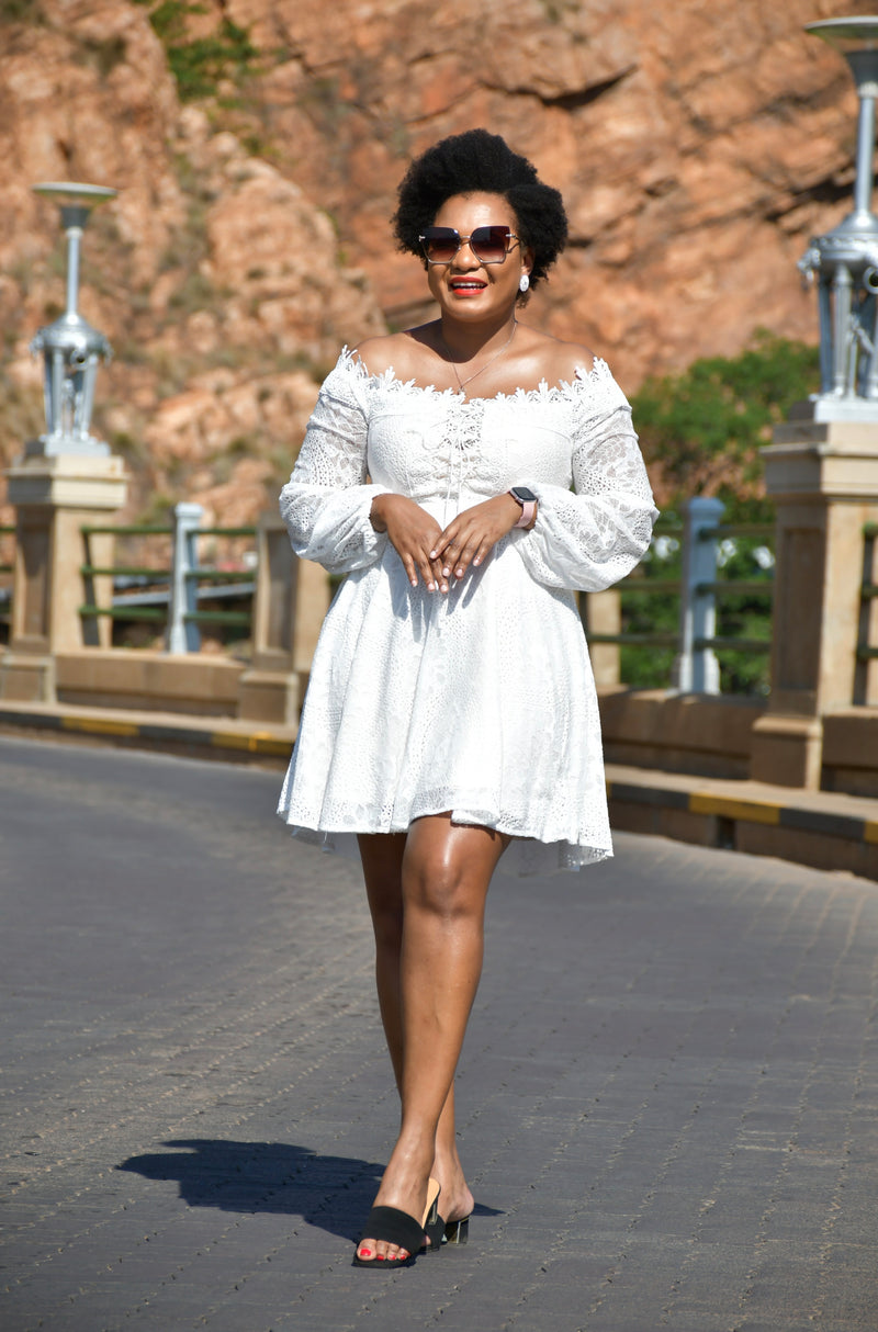 Off-Shoulder Lace Dress